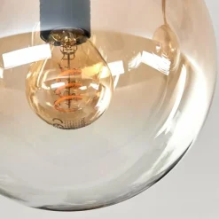 Gastor Plafonnier, Boule lumineuse Ambre, Clair, 6 lumières