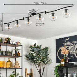 Gastor Plafonnier, Boule lumineuse Clair, 6 lumières