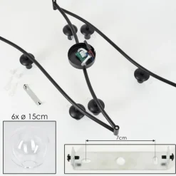 Gastor Plafonnier, Boule lumineuse Clair, 6 lumières