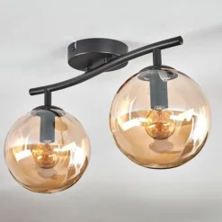Gastor Plafonnier, Boule lumineuse Ambre, 2 lumières