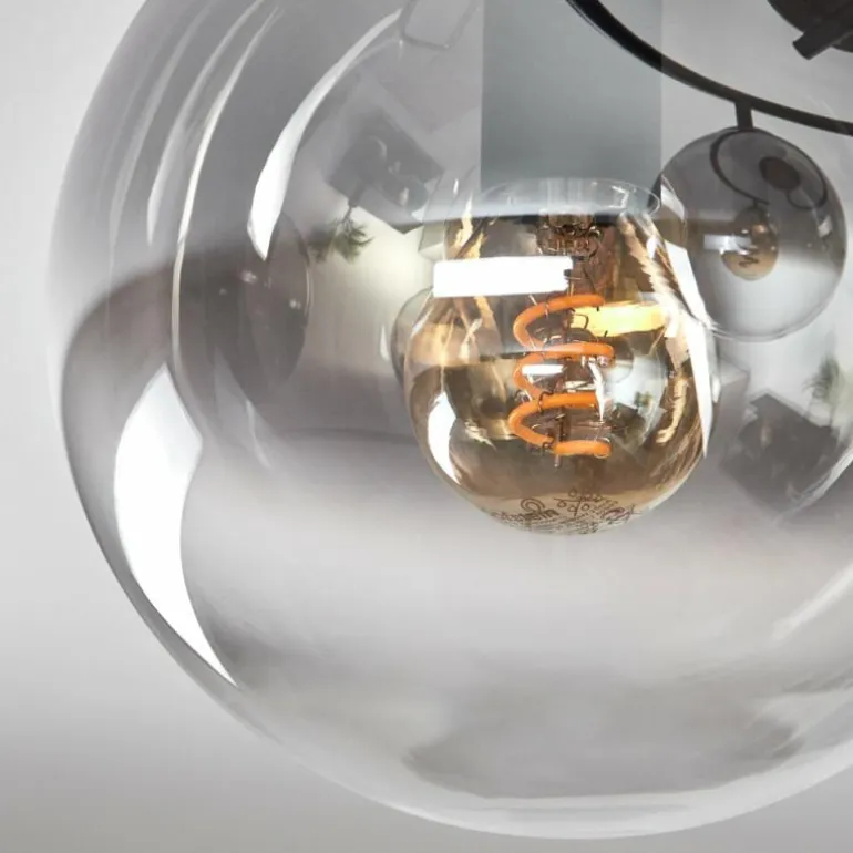 Gastor Plafonnier, Boule lumineuse Clair, Fumé, 3 lumières
