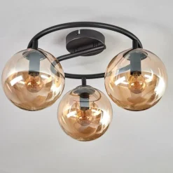 Gastor Plafonnier, Boule lumineuse Ambre, 3 lumières