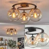 Gastor Plafonnier, Boule lumineuse Ambre, Clair, 3 lumières