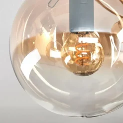 Gastor Plafonnier, Boule lumineuse Ambre, Clair, 3 lumières