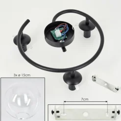 Gastor Plafonnier, Boule lumineuse Clair, 3 lumières