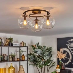 Gastor Plafonnier, Boule lumineuse Clair, 3 lumières
