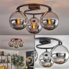 Gastor Plafonnier, Boule lumineuse Chrome, Fumé, 3 lumières