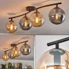 Gastor Plafonnier, Boule lumineuse Ambre, Fumé, 4 lumières