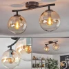 Gastor Plafonnier, Boule lumineuse Ambre, Clair, 2 lumières