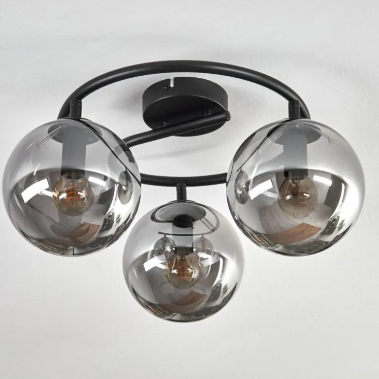 Gastor Plafonnier, Boule lumineuse 37 cm Fumé, 3 lumières