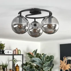 Gastor Plafonnier, Boule lumineuse 37 cm Fumé, 3 lumières