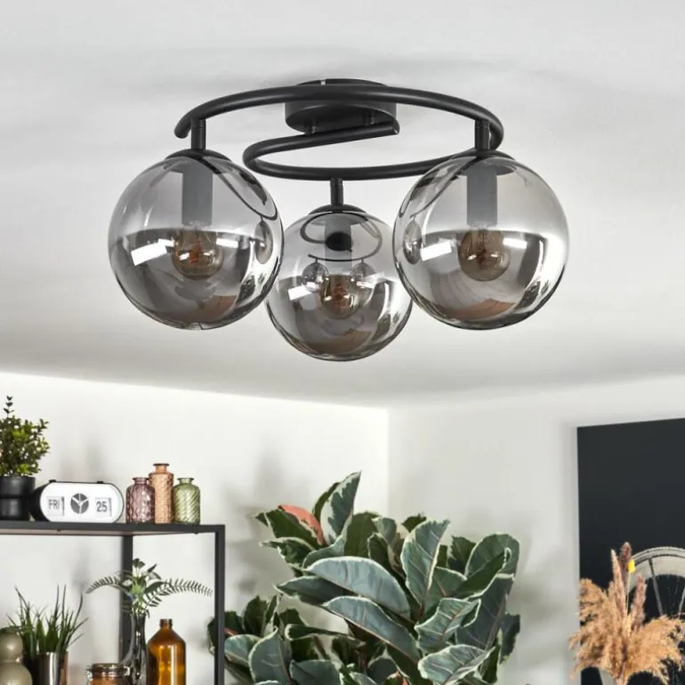 Gastor Plafonnier, Boule lumineuse 37 cm Fumé, 3 lumières