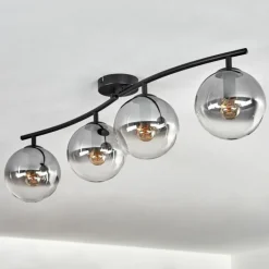 Gastor Plafonnier, Boule lumineuse Clair, Fumé, 4 lumières