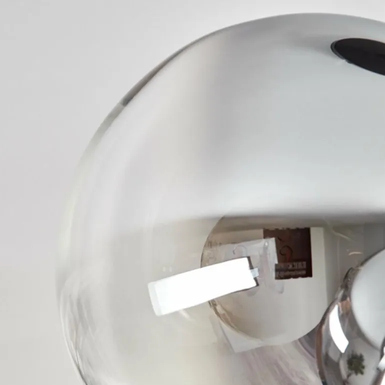 Gastor Plafonnier, Boule lumineuse Chrome, Clair, Fumé, 4 lumières