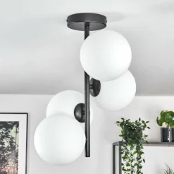 Gastor Plafonnier, Boule lumineuse Transparent, 4 lumières