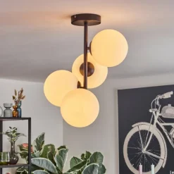 Gastor Plafonnier, Boule lumineuse Transparent, 4 lumières