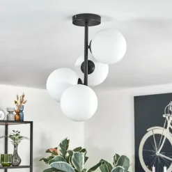 Gastor Plafonnier, Boule lumineuse Transparent, 4 lumières