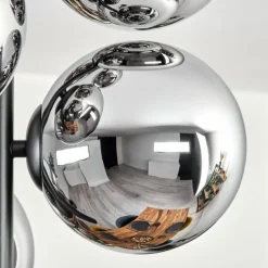 Gastor Plafonnier, Boule lumineuse Chrome, Fumé, 6 lumières