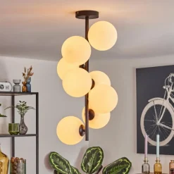 Gastor Plafonnier, Boule lumineuse Transparent, 8 lumières