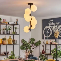 Gastor Plafonnier, Boule lumineuse Transparent, 8 lumières