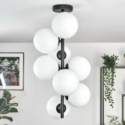 Gastor Plafonnier, Boule lumineuse Transparent, 8 lumières