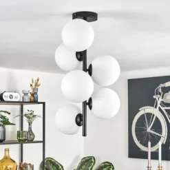 Gastor Plafonnier, Boule lumineuse Transparent, 6 lumières