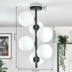 Gastor Plafonnier, Boule lumineuse Transparent, 6 lumières