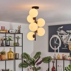 Gastor Plafonnier, Boule lumineuse Transparent, 6 lumières