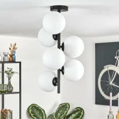 Gastor Plafonnier, Boule lumineuse Transparent, 6 lumières