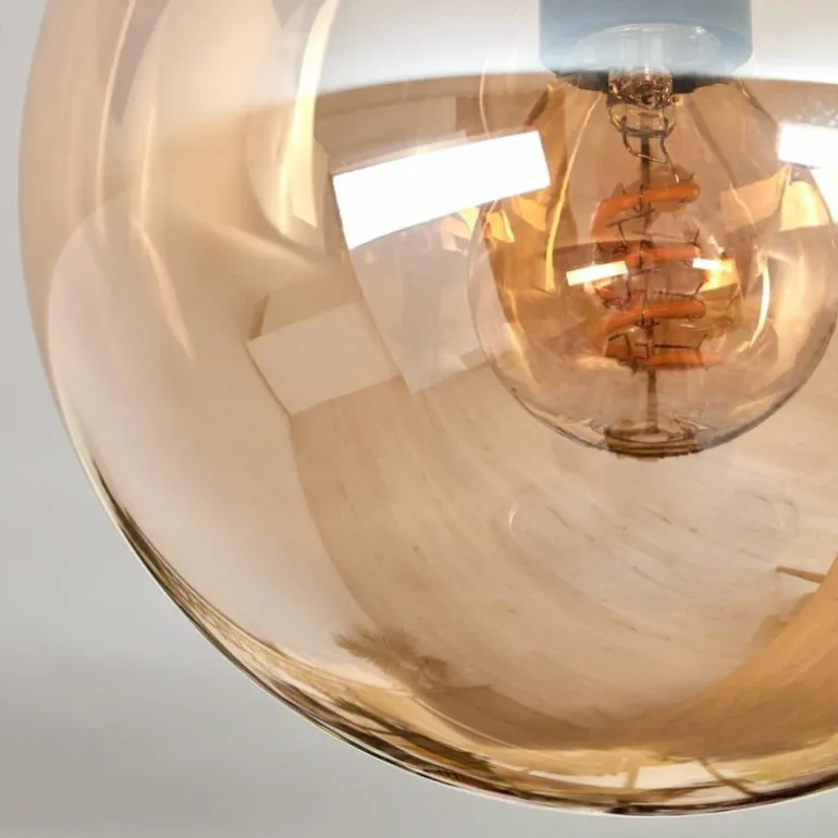 Gastor Plafonnier, Boule lumineuse Ambre, 4 lumières