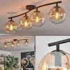 Gastor Plafonnier, Boule lumineuse Ambre, Clair, 4 lumières
