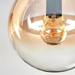 Gastor Plafonnier, Boule lumineuse Ambre, Clair, 4 lumières