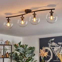 Gastor Plafonnier, Boule lumineuse Clair, 4 lumières