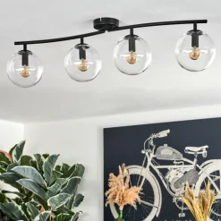 Gastor Plafonnier, Boule lumineuse Clair, 4 lumières