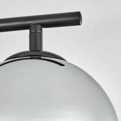 Gastor Plafonnier, Boule lumineuse Chrome, Clair, Fumé, 4 lumières