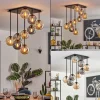Gastor Plafonnier, Boule lumineuse Ambre, Fumé, 9 lumières