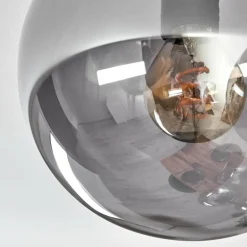 Gastor Plafonnier, Boule lumineuse Ambre, Fumé, 9 lumières