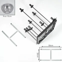 Gastor Plafonnier, Boule lumineuse Clair, Fumé, 9 lumières