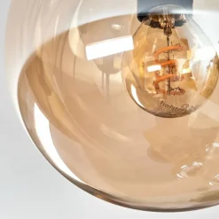 Gastor Plafonnier, Boule lumineuse Ambre, 9 lumières