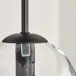 Gastor Plafonnier, Boule lumineuse Ambre, Clair, Fumé, 9 lumières
