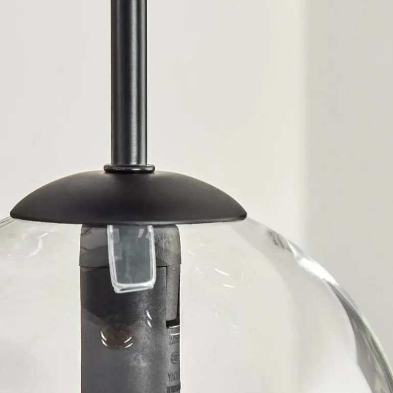 Gastor Plafonnier, Boule lumineuse Ambre, Clair, Fumé, 9 lumières