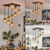 Gastor Plafonnier, Boule lumineuse Ambre, Clair, 9 lumières