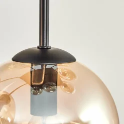 Gastor Plafonnier, Boule lumineuse Ambre, Clair, 9 lumières