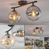 Gastor Plafonnier, Boule lumineuse Ambre, Clair, Fumé, 2 lumières