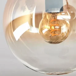 Gastor Plafonnier, Boule lumineuse Ambre, Clair, Fumé, 2 lumières