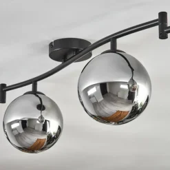 Gastor Plafonnier, Boule lumineuse Chrome, Fumé, 6 lumières