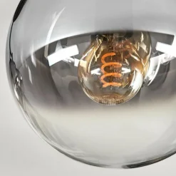 Gastor Plafonnier, Boule lumineuse Chrome, Clair, Fumé, 6 lumières