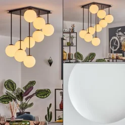 Gastor Plafonnier, Boule lumineuse Blanc, 9 lumières