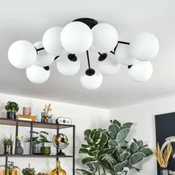 Gastor Plafonnier, Boule lumineuse Blanc, 12 lumières