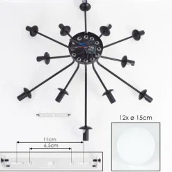 Gastor Plafonnier, Boule lumineuse Blanc, 12 lumières